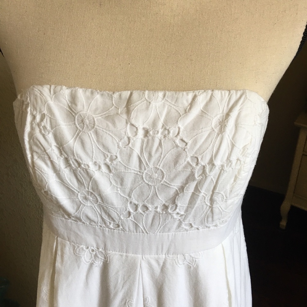 Lilly Pulitzer White Pleated Strapless Sundress - Picture 3 of 16